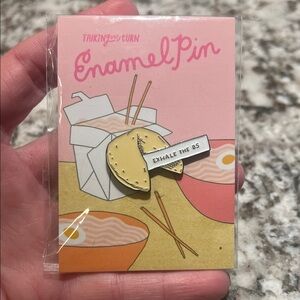 Fortune Cookie “Exhale the BS” Enamel Pin
